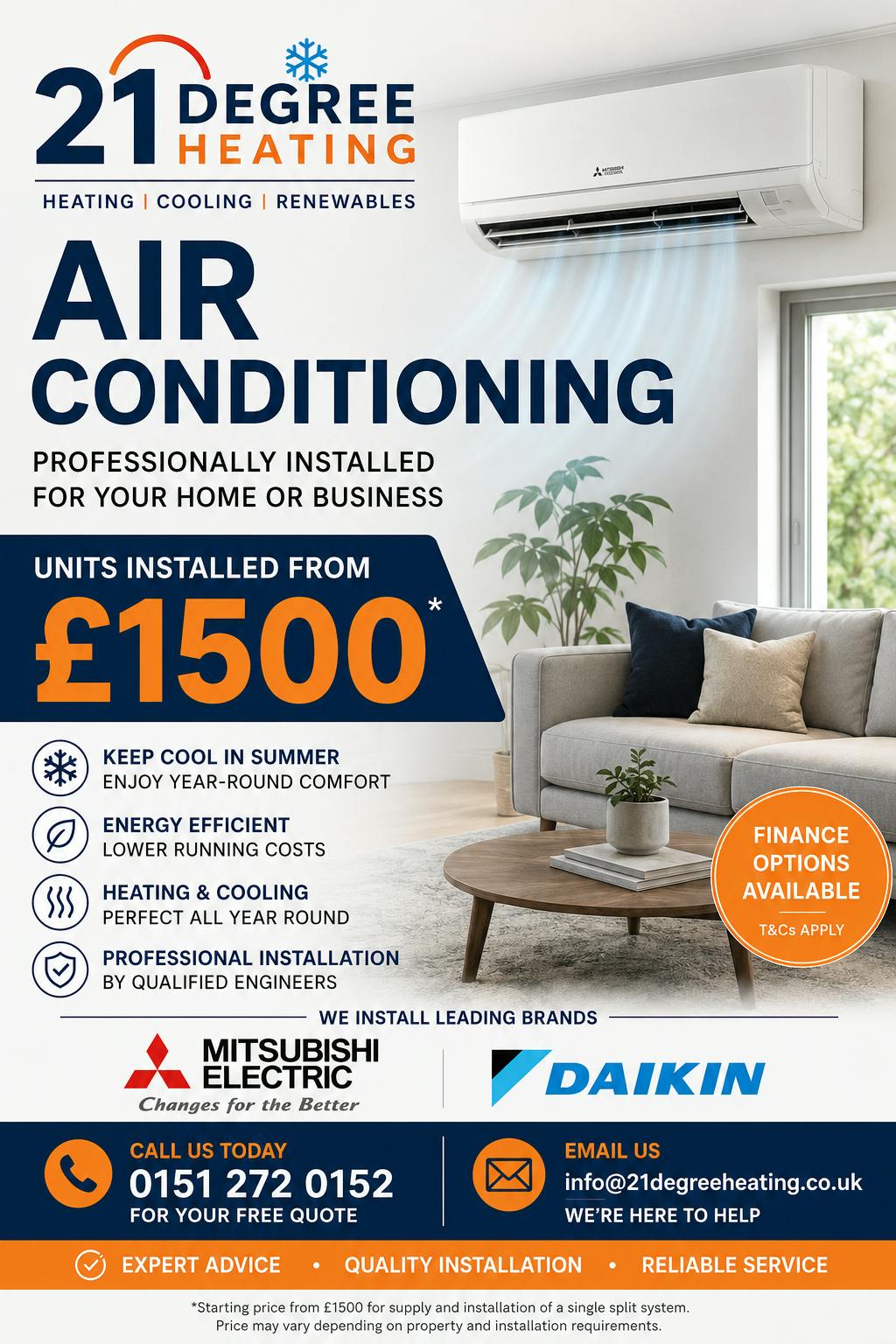 Air conditioning installation